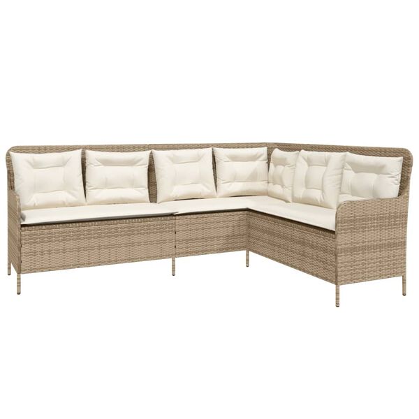 vidaXL Salon de jardin avec coussins 2 pcs beige r&eacute;sine tress&eacute;e
