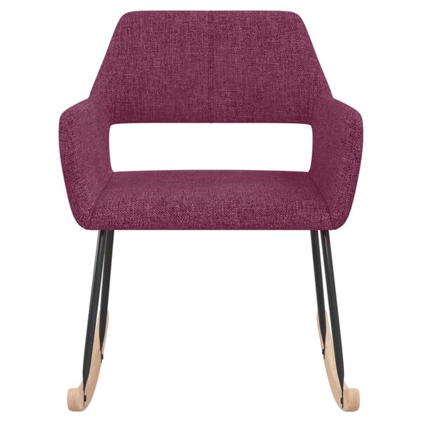 vidaXL Chaise &agrave; bascule Violet Tissu