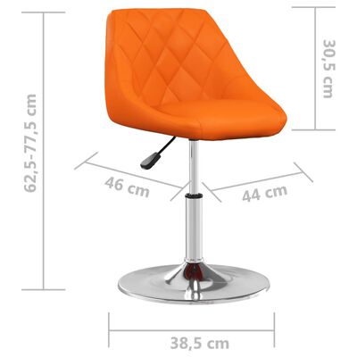 vidaXL Chaise de salle à manger Orange Similicuir