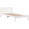 vidaXL Lit bibliothèque sans matelas blanc 90x200cm bois de pin massif