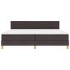 vidaXL Lit &agrave; ressort LED avec matelas Marron fonc&eacute; 200 x 200 cm tissu