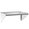 vidaXL &Eacute;tag&egrave;re murale 75x45x31 cm argent&eacute; acier inoxydable