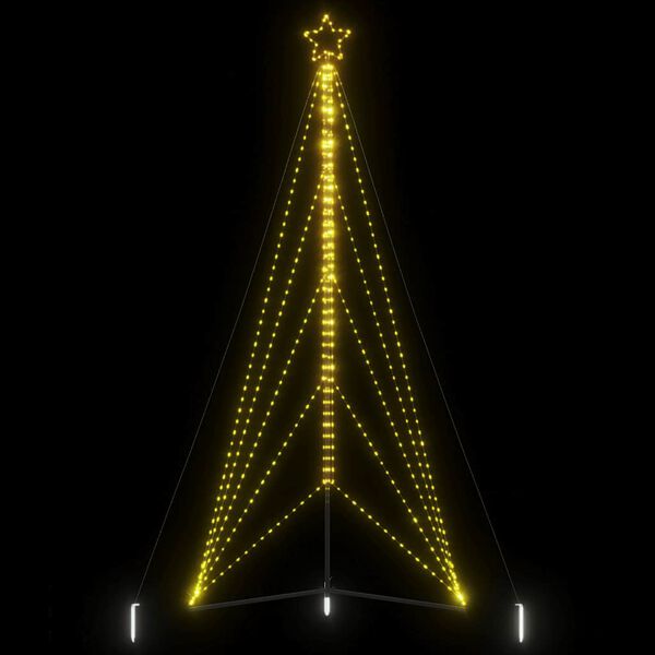 vidaXL Sapin de Noël à LED 615 LED blanc chaud 404,5 cm