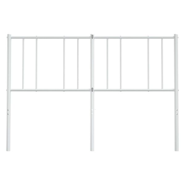 vidaXL T&ecirc;te de lit de remplacement m&eacute;tal blanc 135 cm