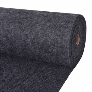 vidaXL Tapis Anthracite 1,2 x 15 m Polyester