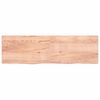 vidaXL Comptoir de salle de bain marron 200x60x(2-6) cm bois trait&eacute;
