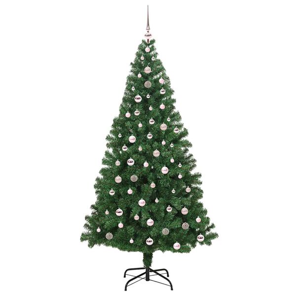 vidaXL Sapin de No&euml;l artificiel Vert 240 cm PVC, Acier et Plastique