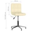 vidaXL Chaises pivotantes &agrave; manger lot de 6 cr&egrave;me similicuir