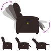 vidaXL Fauteuil de massage inclinable Marron foncé Tissu