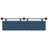 vidaXL T&ecirc;te de lit suspendue Montage mural Bleu 190 x 55 x 5 cm tissu