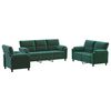 vidaXL Ensemble de Canap&eacute;s 3 pcs Vert fonc&eacute; Velours
