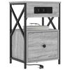 vidaXL Cabinet de chevet Gris Sonoma 40 x 31 x 60 cm Bois d'ing&eacute;nierie