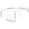vidaXL Table &agrave; manger avec bord vivant 180x100x74 cm bois massif ch&ecirc;ne