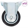 vidaXL 12 pcs Roulettes fixes 75 mm