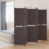 vidaXL Cloison de s&eacute;paration 5 panneaux Marron 250x180 cm Tissu