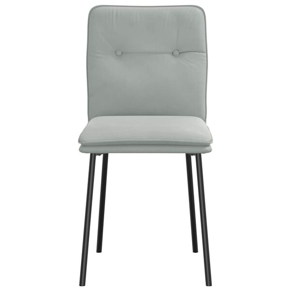 vidaXL Chaises à manger lot de 4 Gris clair Velours