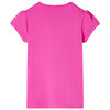 T-shirt pour enfants &agrave; mancherons rose fonc&eacute; 104