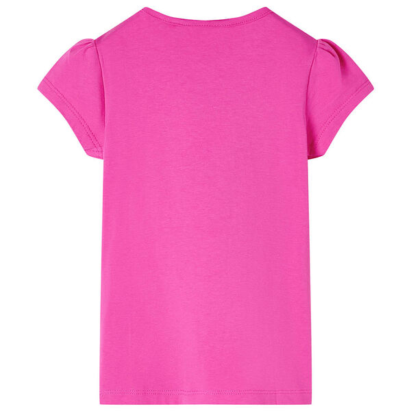 T-shirt pour enfants &agrave; mancherons rose fonc&eacute; 104