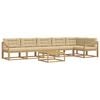 vidaXL Ensemble de canap&eacute;s d'ext&eacute;rieur 7 pc Blanc et Beige Polyester