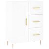 vidaXL Buffet haut Blanc 69,5x34x180 cm Bois d'ing&eacute;nierie