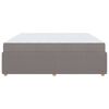 vidaXL Cadre de lit avec matelas Taupe 200 x 200 cm tissu