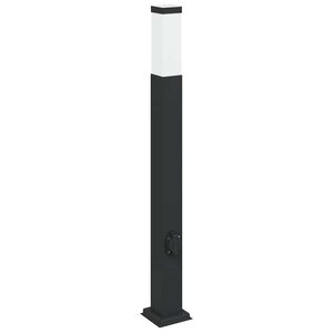 vidaXL Borne lumineuse avec sortie 80 cm Noir IP44