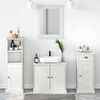 vidaXL Ensemble de mobilier de salle de bain 4 pcs Blanc antique