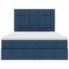 vidaXL Lit avec rangement et LED avec LED Bleu 140 x 200 cm Polyester