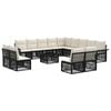 vidaXL Ensemble de canap&eacute; de jardin 14 pcs Noir polyrotin