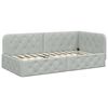 vidaXL Cadre de lit d'angle Gris clair 90 x 200 cm Velours