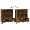vidaXL Biblioth&egrave;que 2 pcs Ch&ecirc;ne Fum&eacute; 99,5 x 30 x 108 cm
