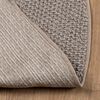 vidaXL Tapis de surface Rond LUGO Taupe &Oslash; 160 CM Polyester