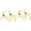 vidaXL Rennes LED 6 pc Dor&eacute; 44 x 18 x 65,5 cm PET 180 LED