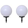 vidaXL 2 pcs Lampes d'allée d'extérieur à LED 40 cm et piquet au sol