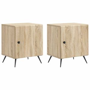 vidaXL Cabinet de chevet 2 pcs Ch&ecirc;ne Sonoma 43 x 34,5 x 50 cm