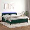 vidaXL Sommier &agrave; lattes de lit avec matelas LED Vert fonc&eacute; 160x200 cm