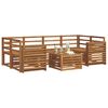 vidaXL Ensembles de canap&eacute;s 7 pcs Naturel Bois d'Acacia Massif