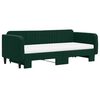 vidaXL Lit de jour avec gigogne et matelas vert fonc&eacute; 90x200cm velours