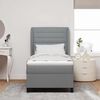 vidaXL Lit &agrave; ressorts avec matelas Gris clair 80 x 200 cm tissu