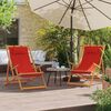 vidaXL Chaises de plage pliables lot de 2 rouge tissu