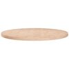 vidaXL Dessus de table rond &Oslash;60x2,5 cm Bois de ch&ecirc;ne massif non trait&eacute;