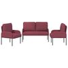 vidaXL Ensembles de canap&eacute;s 3 pcs Bordeaux 115 x 56 x 80 cm