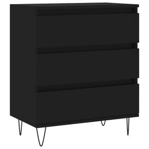 vidaXL Buffet Noir 60x35x70 cm Bois d'ing&eacute;nierie