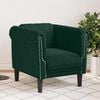 vidaXL Fauteuil vert fonc&eacute; velours