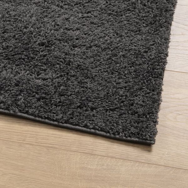 vidaXL Tapis shaggy PAMPLONA poils longs moderne anthracite 240x240 cm