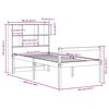 vidaXL Lit biblioth&egrave;que sans matelas 90x200 cm bois de pin massif