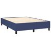 vidaXL Sommier &agrave; lattes de lit avec matelas Bleu 140x200 cm Tissu