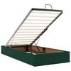 vidaXL Cadre de lit ottoman avec matelas vert fonc&eacute; 160x200 cm velours