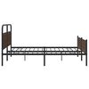 vidaXL Cadre de lit en métal sans matelas chêne marron 193x203 cm