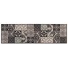 vidaXL Tapis de Cuisine Mosa&iuml;que noire 300 x 60 cm 100% Polyamide